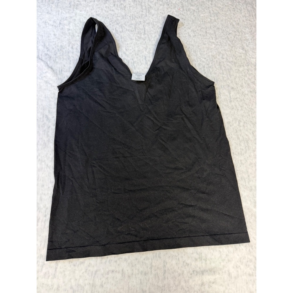 Members Mark Women XXL Black Seamless Reversible Cami Tank Top V-Neck Scoop Neck